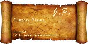Justin Piusz névjegykártya